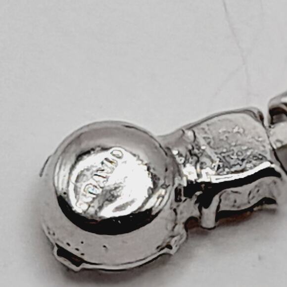 B. David Vintage Red Rhinestone Choker Necklace, Rhodium Plated, 1950s - Picture 8 of 9